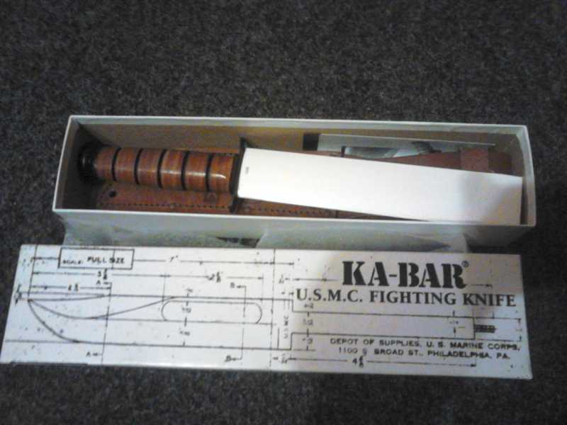 8)Ka-Bar Fighting Knife USMC - нож морпеха.