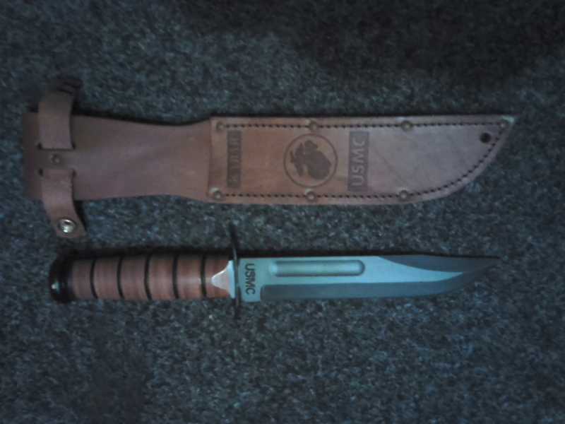 24)Ka-Bar Fighting Knife USMC - нож морпеха.