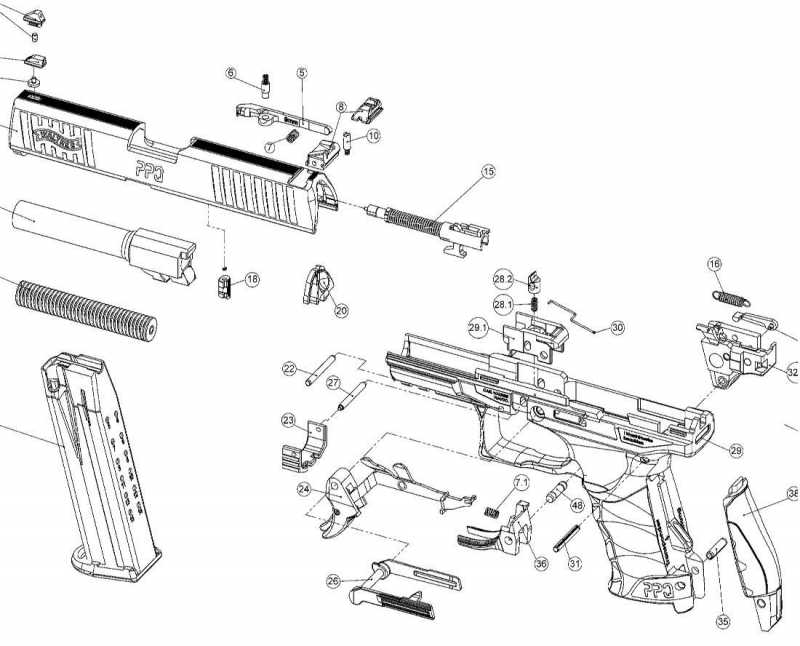 13)Взрыв-схемы и коды запчастей пистолетов (Umarex)