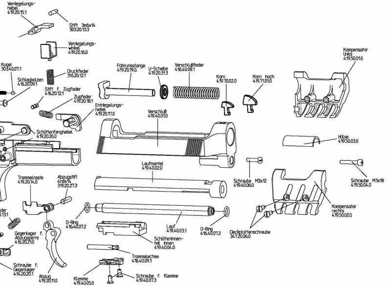 4)Взрыв-схемы и коды запчастей пистолетов (Umarex)