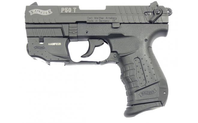Газовый пистолет Walther P50T 10x22Т с ЛЦУ