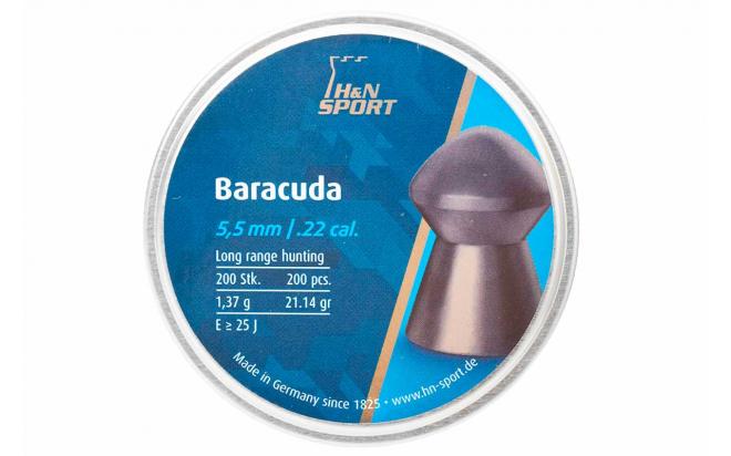 Пули пневматические H&N Baracuda 5,5 мм 1,37 грамма (200 шт.) headsize 5,50 мм
