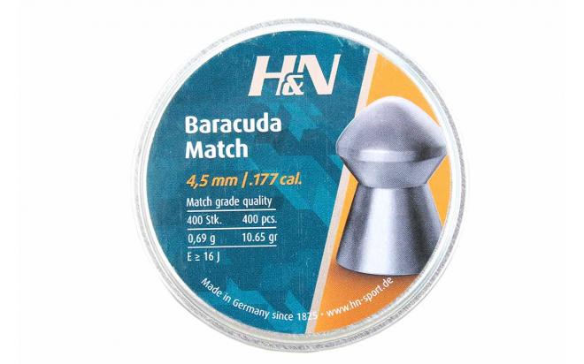 Пули пневматические H&N Baracuda Match 4,5 мм 0,69 грамма (400 шт.) headsize 4,50 мм