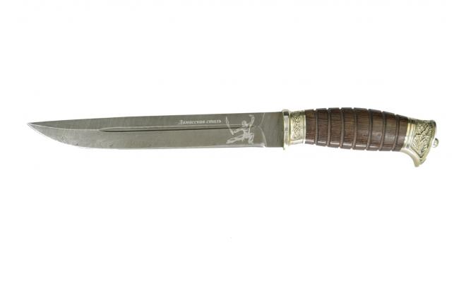 Нож Пластунский, дамасская сталь (Ворсма)