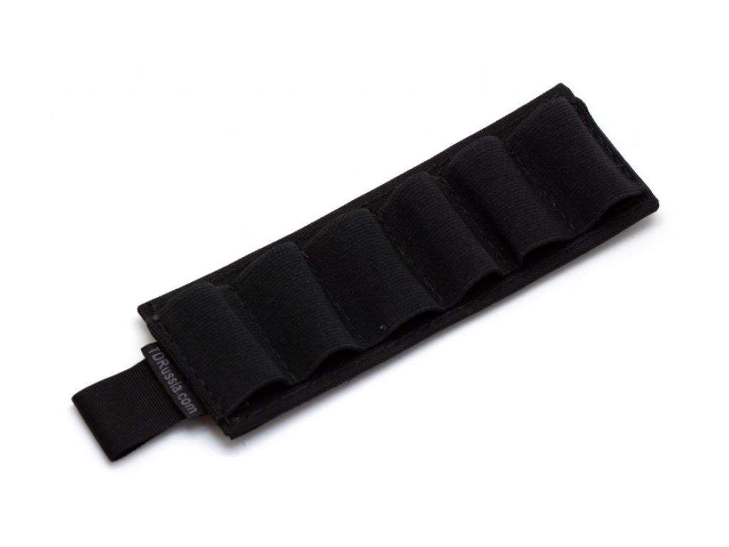 Съемный патронташ Долг под патроны 12 калибра (6 ячеек, черный) Съемный патронташ Долг под патроны 12 калибра (6 ячеек, черный)