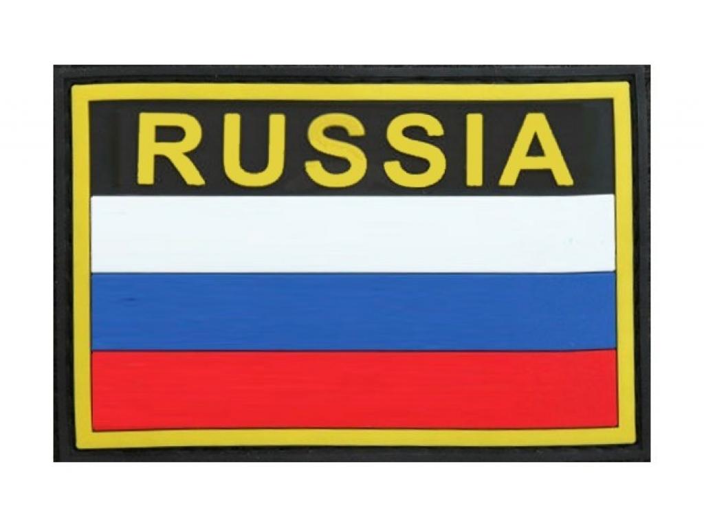Шеврон PVCZNAK PC0098B ПВХ (PVC) с велкро Флаг России с надписью RUSSIA 90 х 60 мм (черный фон) Шеврон PVCZNAK PC0098B ПВХ (PVC) с велкро Флаг России с надписью RUSSIA 90 х 60 мм (черный фон)