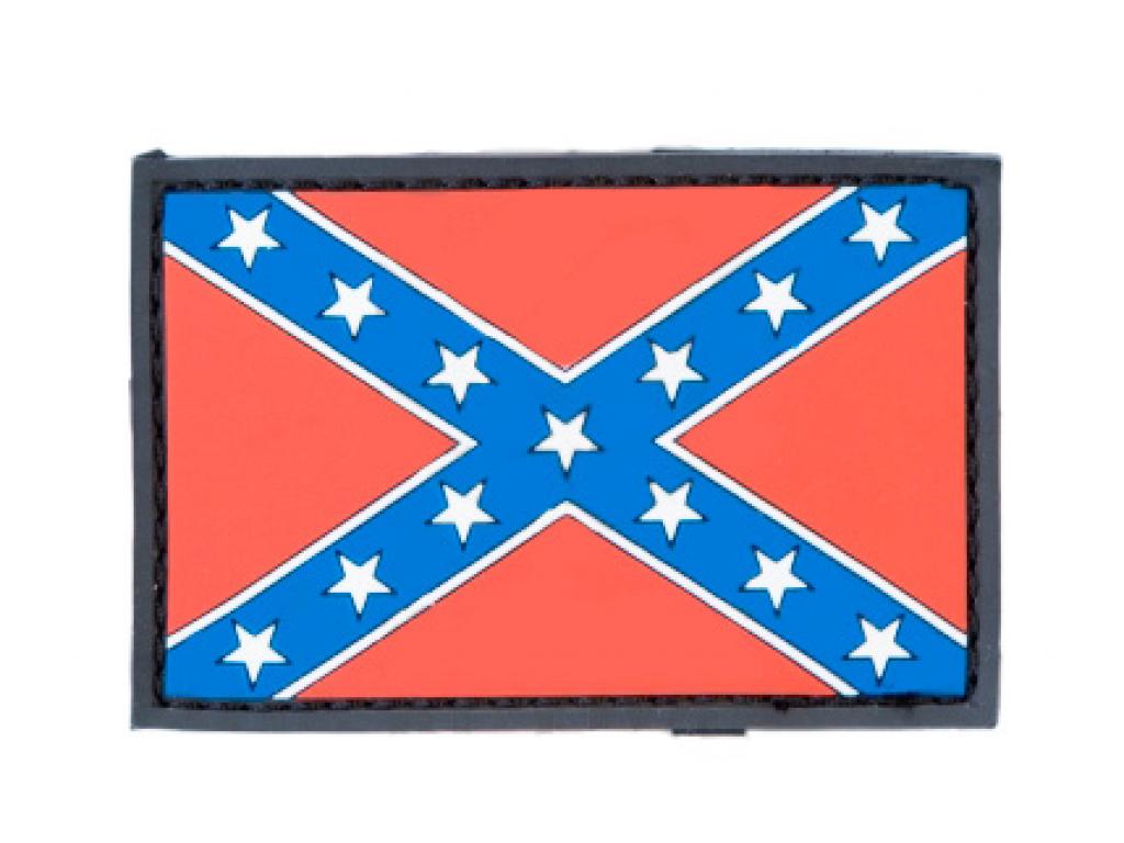 Нашивка PVC ПВХ с велкро Флаг Конфедерации размер 75x50мм полноцветный Нашивка PVC ПВХ с велкро Флаг Конфедерации размер 75x50мм полноцветный
