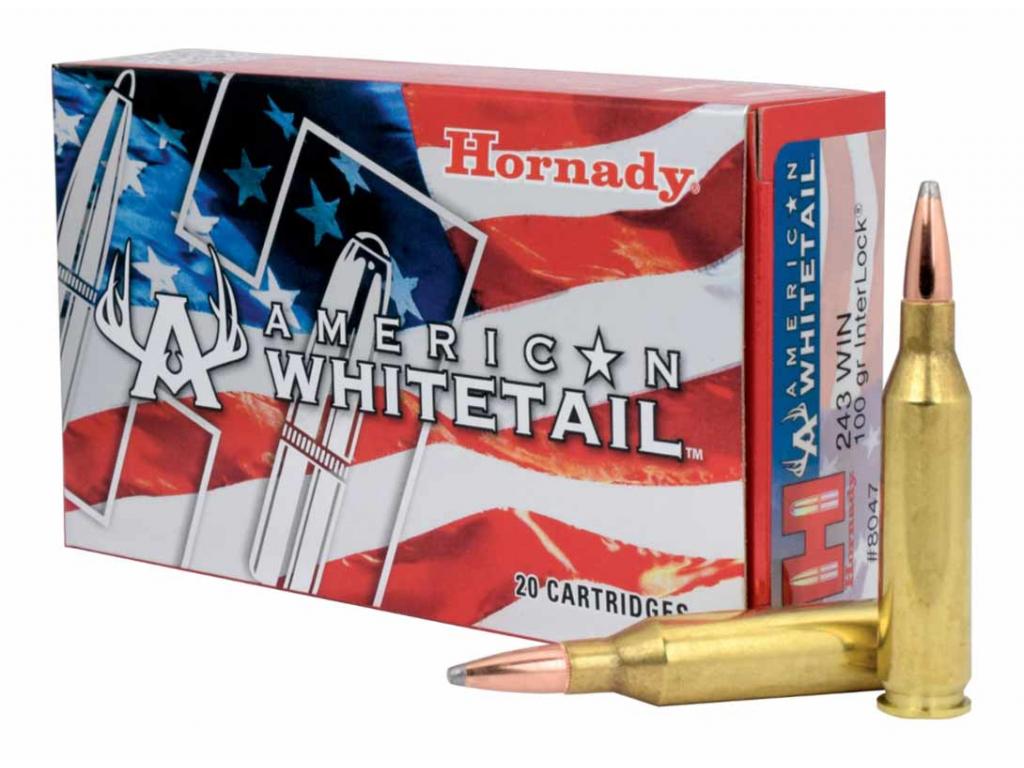 Патрон 6,2x52 (.243 Win) Interlock American Whitetail 6,5 Hornady (в пачке 20 штук, цена 1 патрона) Патрон 6,2x52 (.243 Win) Interlock American Whitetail 6,5 Hornady (в пачке 20 штук, цена 1 патрона)