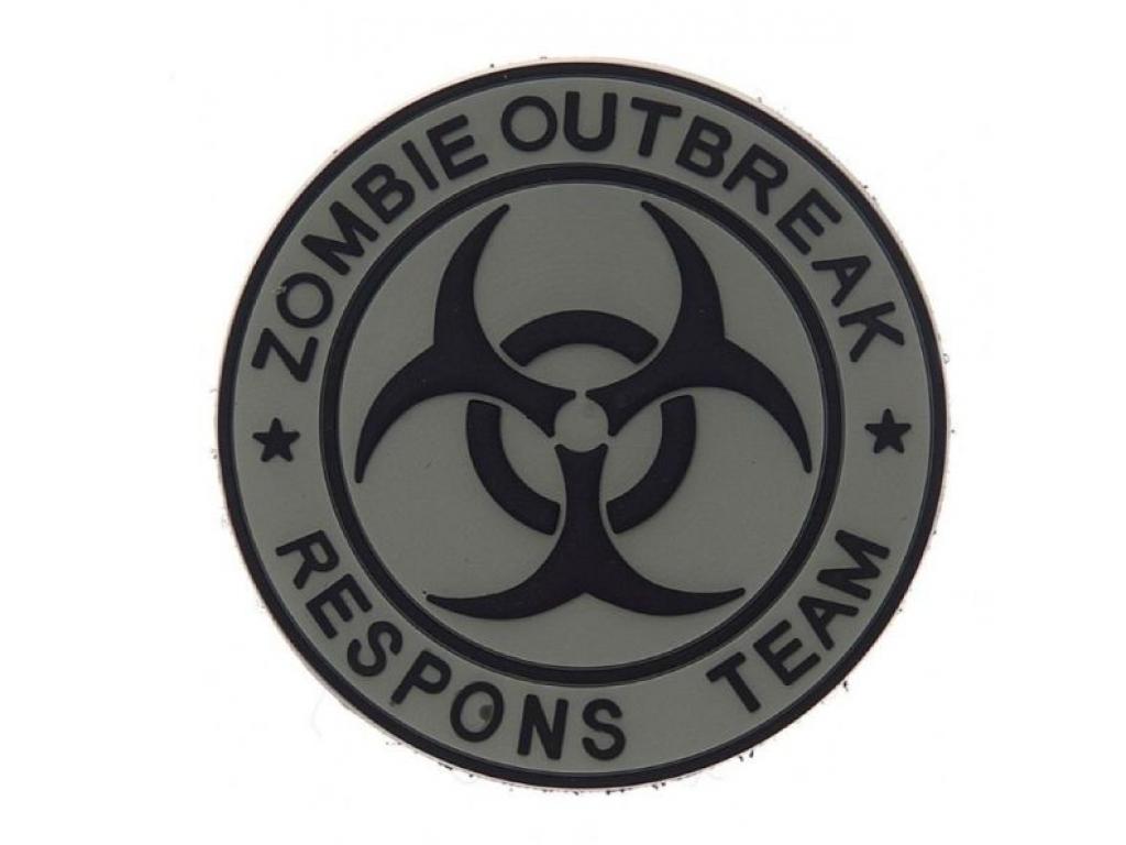 Патчи PVC. Zombie Outbreak response Team. Круглые патчи. Зомби нашивка.