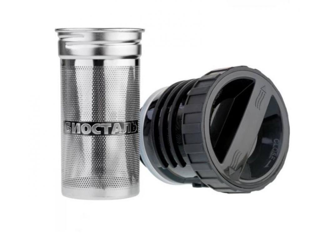 Термос Биосталь с узкой горловиной 0,5 л (пробкой с ситечком), вид №3 Термос Биосталь с узкой горловиной 0,5 л (пробкой с ситечком), вид №3