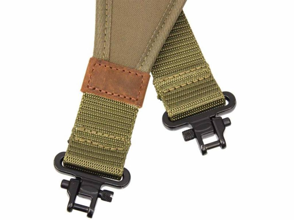 Ремень оружейный ShotTime с быстросъемными антабками (ширина 7 см, длина 118 см, олива), вид №3 Ремень оружейный ShotTime с быстросъемными антабками (ширина 7 см, длина 118 см, олива), вид №3