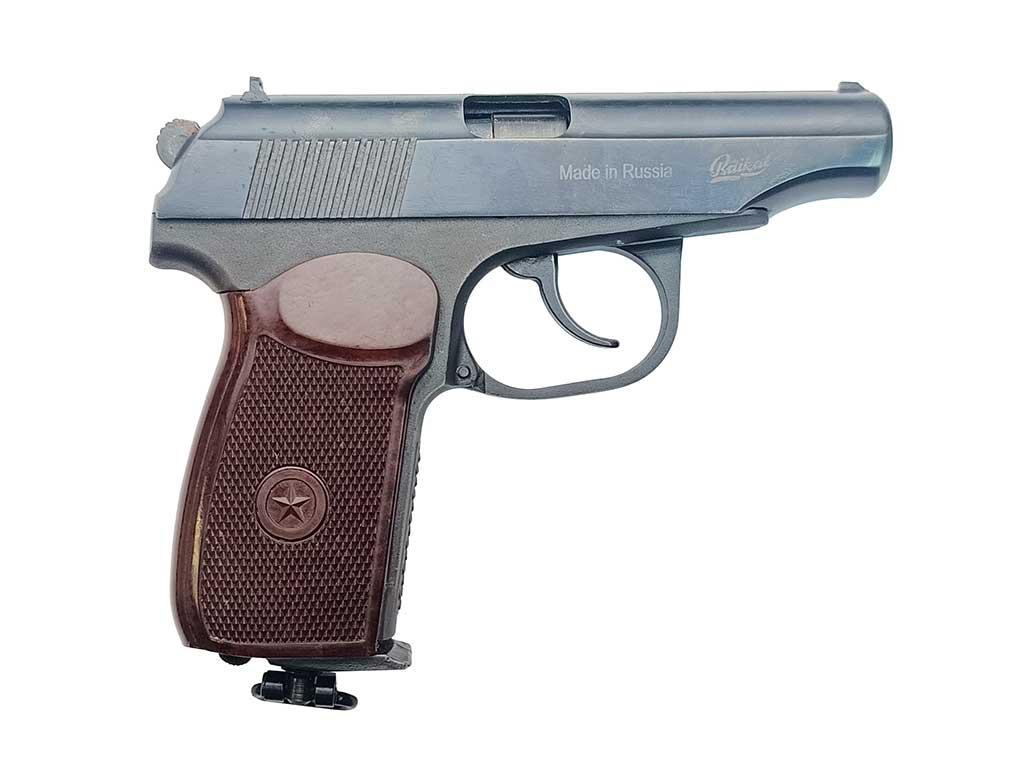 Пневматический пистолет МР-654К 4,5 мм (бакелит) (уц) №T06111467 вид справа Пневматический пистолет МР-654К 4,5 мм (бакелит) (уц) №T06111467 вид справа