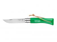 Нож Opinel серии Tradition Trekking №07 (клинок 8 см, нержавеющая сталь, рукоять граб, зелёный)