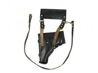 Кобура на подвесе для ПМ Оригинал СССР (морская, кожа, со страховочным ремешком) вид №2