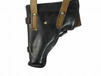 Кобура на подвесе для ПМ Оригинал СССР (морская, кожа, со страховочным ремешком) вид №3