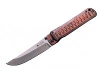 Нож складной Whisper, сталь D2 (Stonewash, черно-красная G10)