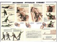 Плакат Метание ручных гранат (1991, СССР)