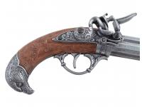 Пистоль Denix 3х ствольный системы Флинтлок Франция 18 век вид рукоятки