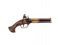 Пистоль Denix 3х ствольный револьверный системы Флинтлок Франция 18 век (DE-5309)