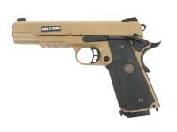 Пистолет KJW KP-07 GAS M1911 COLT GBB M1911 M.E.U. GAS Tan