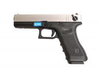 Пистолет WE-G002A-SV Glock G18 gen3 (автоматический, металл, слайд, Silver)