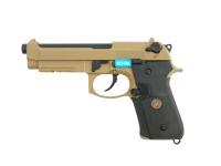 Пистолет WE-M009-TAN Beretta M92F (металл, рельса, Tan)