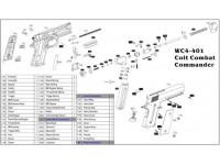 Пружина фиксатора казенной части к Borner WC401 на схеме