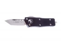 Нож Microtech Mini Troodon 240-10 (алюминиевая черная рукоять, клинок стоунвош 204P)