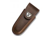 Чехол из кожи Victorinox Leather Belt Pouch коричневый с металлической клипсой