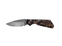 Нож Pro-Tech Strider SnG Damascus PT2436 (рукоять алюминий G10 камуфляж, перламутр, кнопка, дамасский клинок)