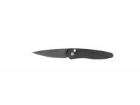 Нож Pro-Tech Newport PT3437 (черная алюминиевая рукоять, перламутровая кнопка, DLC клинок)
