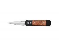 Нож Pro-Tech PT706 Godson (черная алюминиевая рукоять клен, клинок сатин 154CM)