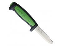 Нож универсальный Morakniv  Pro Safe без острия, строительный (углеродистая сталь, зеленый)