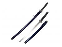 Набор самурайских мечей (катана и вакидзаси,  ножны синие, D-50024-BL-SL-KA-WA)