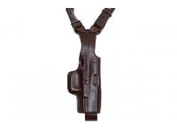 Кобура Holster под револьвер, наплечная вертикального ношения, модель V для Гроза P-02 (черный, кожа)
