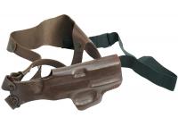 Кобура Holster наплечная вертикального ношения, модель V1 для Гроза-04, Р226, Р226Т (коричневый, кожа)