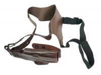 Кобура Holster наплечная вертикального ношения, модель V1 для Гроза-04, Р226, Р226Т (коричневый, кожа) вид №2