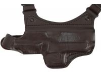 Кобура Holster наплечная горизонтального ношения, модель T1 для SIG Sauer P226 (коричневый, кожа) вид №3