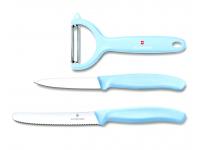 Набор ножей с овощечисткой Victorinox светло-синий (6.7116.33L22)