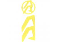 Логотипные вставки Double Alpha Alpha-X (золотой, правые)