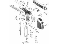 Пневматический пистолет МР 654К (белый корпус,белый затвор,черная рукоятка, в кейсе) 4,5 мм