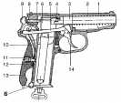 взрыв схема к пневматическому пистолету МР 654К-24 (белый корпус,белый затвор,обновлённая рукоятка)