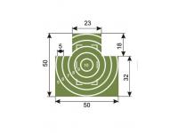 Мишень № 4с грудная с кругами зеленая