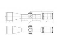 Оптический прицел Kahles HELIA 2,4-12x56i SR 4-Dot 1cm-100m (10627) схематически