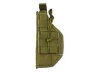 Кобура Tornado Airsoft ТА_1HU_CB универсальная с креплением на MOLLE под правую руку (коричневая, coyote brown) - вид со стороны крепления