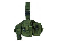 Кобура набедренная Anbison Sports AS-HL0028OD универсальная с подсумками на платформе (оливково-зеленая)