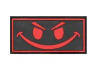 Шеврон PVCZNAK PVC-S2 ПВХ (PVC) с велкро Smile 70 х 35 мм (красный на черном)