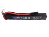 АКБ BlueMax 7.4V  Li-Po 1300 mAh 20C stick 13,5x21x128 мм приклад весло, крейнсток, АК  под крышку