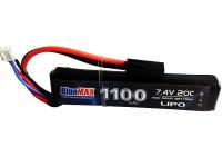 АКБ BlueMax 7.4V Lipo 1100 mAh 20C stick 10x21x102 мм AUG, G36, М-серия цевье, MP40, АК под крышку