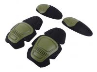 Комплект наколенники-налокотники Anbison Sports AS-PG0025OD Upgrade Version Combat Uniform для вставки в одежду (оливковые)